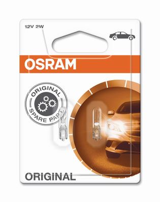 OSRAM 2W Glassockel Doppelblister 12V Original
