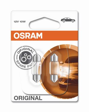 OSRAM 10W 31mm Soffitte Doppelblister 12V Original
