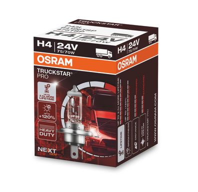 OSRAM H4 24V 75/70W P43t Truckstar® PRO NEXT GEN bis + 120% mehr Licht 1St