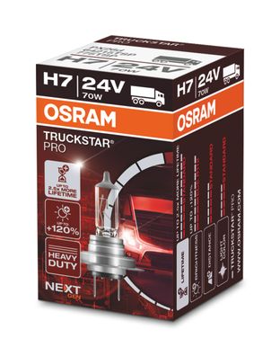 OSRAM H7 24V 70W PX26d Truckstar® PRO NEXT GEN bis + 120% mehr Licht 1St