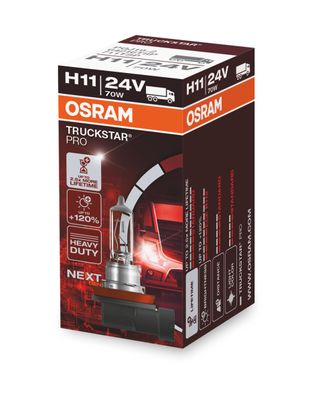 OSRAM H11 24V 70W PGJ19-2 Truckstar® PRO NEXT GEN bis + 120% mehr Licht 1St