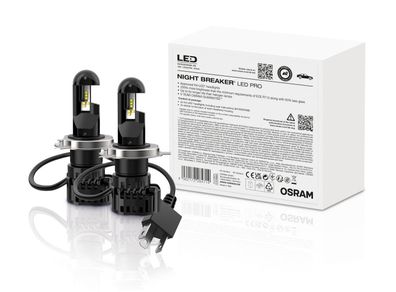 OSRAM H4 NIGHT Breaker LED StVZO-Konforme Profi-Set + 230% mehr Licht 2 St.