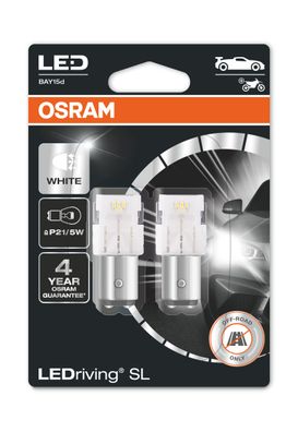 OSRAM P21/5W 12V 1,7W (21/5W) BAY15d LEDriving Cool White 6000K 2 St. Blister