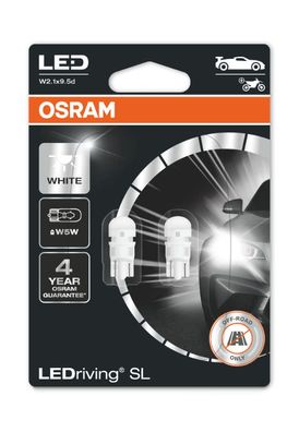 OSRAM W5W LEDriving SL White 6000K 12V Blister 2 St.