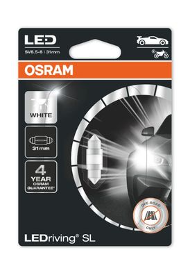 OSRAM Festoon (31 mm) LEDriving SL White 6000K 12V Blister 1 st.