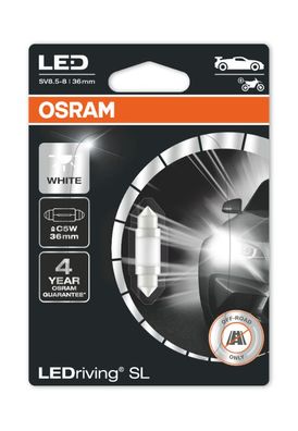 OSRAM C5W (36 mm) LEDriving SL White 6000K 12V Blister 1 st.