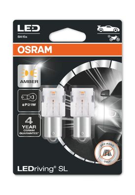 OSRAM P21W LEDriving SL Amber 12V Blister 2 St.