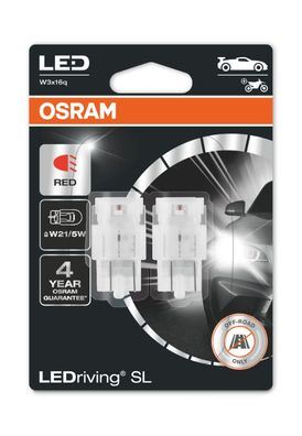 OSRAM W21/5W LEDriving SL Red 12V Blister 2 St.