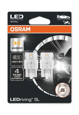 OSRAM W21/5W LEDriving SL Amber 12V Blister 2 St.