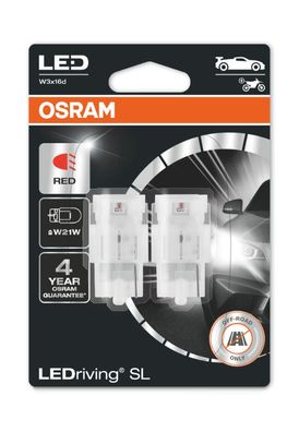OSRAM W21W LEDriving SL Red 12V Blister 2 St.