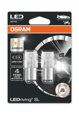 OSRAM P21/5W LEDriving SL Amber 12V Blister 2 St.