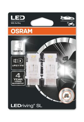 OSRAM P27/7W LEDriving SL White 6000K 12V Blister 2 St.