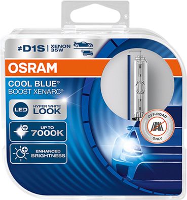 OSRAM D1S 12V + 24V 35W PK32d-2 COOL BLUE BOOST 7000K 2St - NEUE Ausführung - (NO
