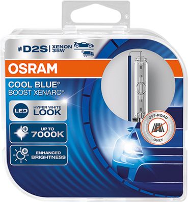 OSRAM D2S 12V + 24V 35W P32d-2 COOL BLUE BOOST 7000K 2St - NEUE Ausführung - (NO ECE)