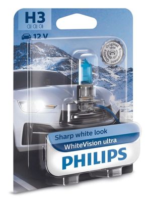 Philips H3 12V 55W PK22s WhiteVision Ultra 1St.