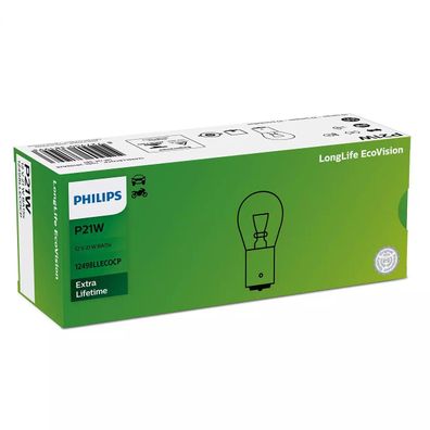 Philips P21W 12V 21W BA15s LongLife Eco Vision 1 St.