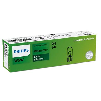 Philips W5W 12V 5W W2,1x9,5d LongLife EcoVision 1 St.