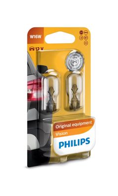 Philips W16W 12V 16W W2,1x9,5d Vision Blister 2 St.