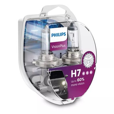 Philips H7 12V 55W PX26d Vision Plus + 60% 2 St.