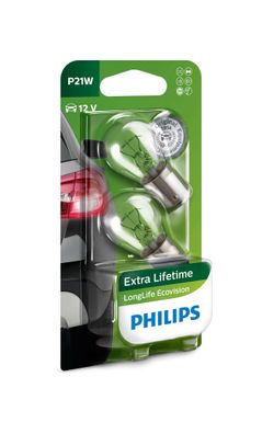Philips P21W 12V 21W BA15s LongLife Ecovision 2 St. Blister