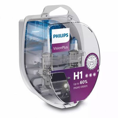 Philips H1 12V 55W P14,5s Vision Plus + 60% 2 St.