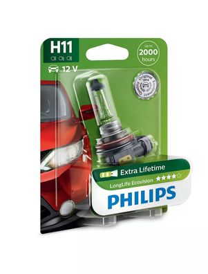 Philips H11 12V 55W PGj19-2 LongerLife ECOVision Blister 1St.