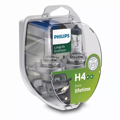 Philips H4 12V 60/55W P43t LongLife EcoVision 2 St.