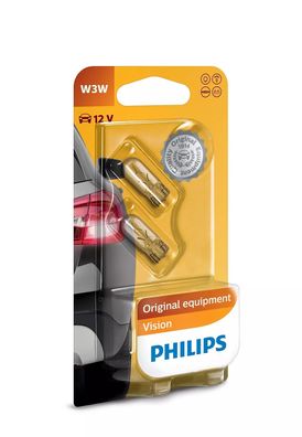 Philips W3W 12V 3W W2,1x9,5d Premium/ Vision Blister 2 St.