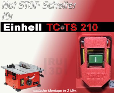 Not STOP Schalter, Paddel Erweiterung Tischkreissäge Einhell TC-TS 210