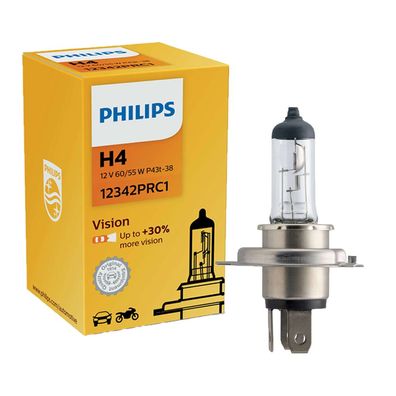 Philips H4 12V 60/55W P43t-38 Vision + 30% 1 St.