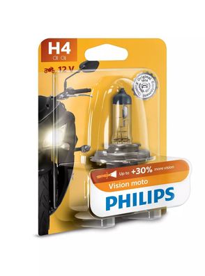 Philips H4 12V 60/55W P43t MotoVision + 30% 1 St. Blister