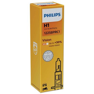 Philips H1 12V 55W P14,5s (Premium) Vision + 30% 1 St.