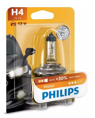 Philips H4 12V 60/55W P43t Vision + 30% 1 St. Blister
