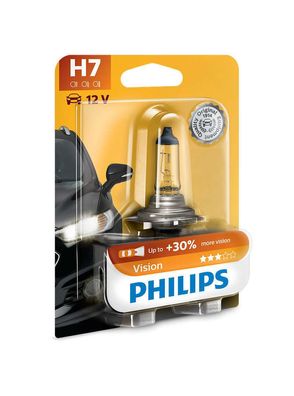 Philips H7 12V 55W PX26d Vision + 30% 1 St. Blister