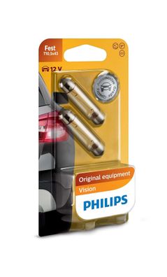 Philips SV8,5 12V 10W Soffitte Premium/ Vison Blister 2 St.