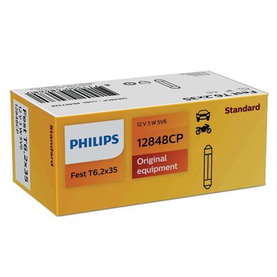 Philips 3W 12V SV6 27mm Soffitte Vision/ Standard 1St