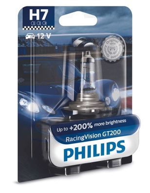 Philips H7 12V 55W PX26d RacingVision GT200 1St. Blister