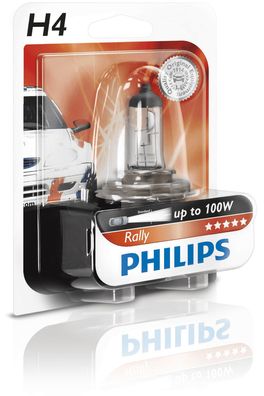Philips H4 Rally 12V 100/90W P43t-38 1 St. Blister (no ECE)