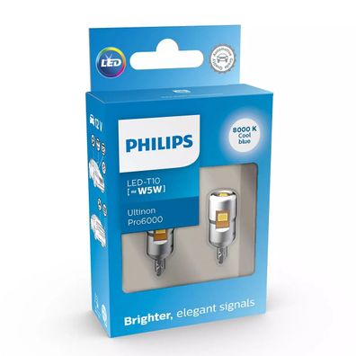Philips LED W5W 12V 0,7W Ultinon Pro6000 SI 8000K NOECE 2 St.