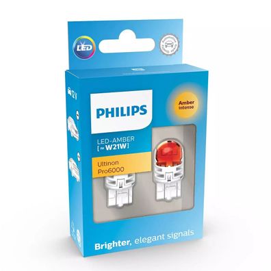 Philips LED W21W 12V 2,3W Ultinon Pro6000 SI Amber Intense NOECE 2 St.