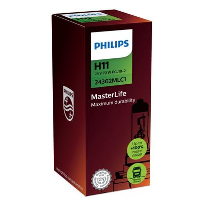 Philips H11 24V 70W PGj19-2 MasterLife C1 1St.