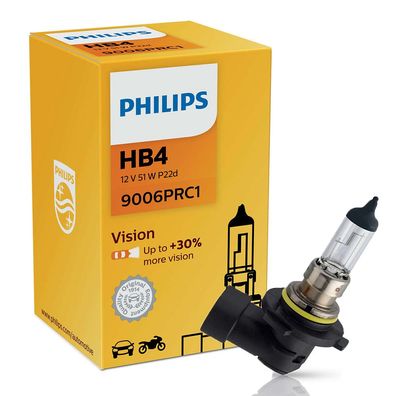 Philips HB4 12V 51W P22d Vision + 30% 1 St.