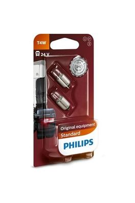 Philips T4W 24V 4W BA9s Premium/ Vision Blister 2 St. duo