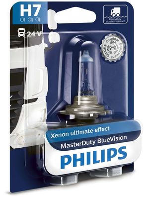 Philips H7 24V 70W PX26d Halogen MasterDuty BlueVision 1St
