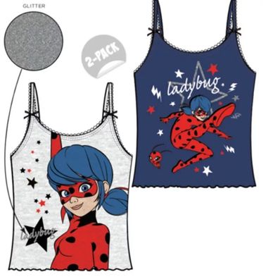 Miraculous Ladybug Unterhemd Kinder Tank Top Hemdchen 2´er Pack