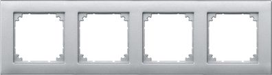 Merten 486460 M-PLAN-Rahmen, 4fach, Aluminium matt