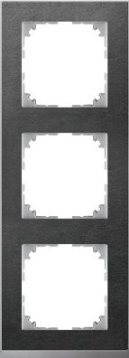 Merten MEG4030-3669 M-Pure Decor-Rahmen 3fach Schiefer/ alu
