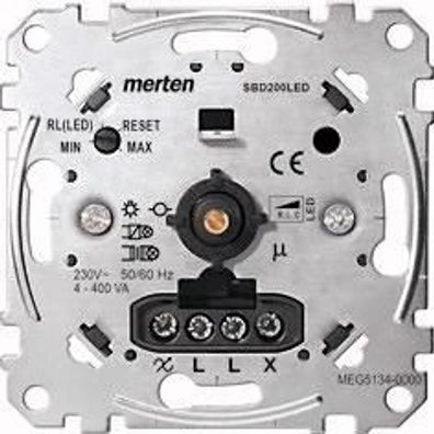 Merten MEG5134-0000 Universal-Drehdimmer-Einsatz für LED-Lampen, AC 230 V , ...