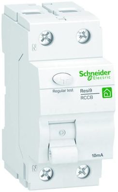 Schneider R9R22240 Fehlerstrom-Schutzschalter Resi9, 2-Polig, 40A, 30mA, Typ A