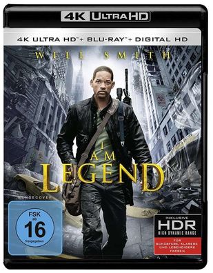 I am Legend (UHD) Blu-R & Digial Ultra Min: 145DTS-HD5.1HD-1080p 4K Ultra HD - ...